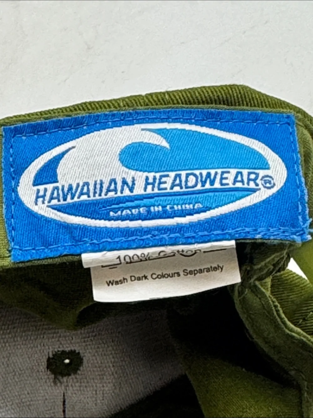 Hawiian Headwear Hawaii Embroidered Olive Green Baseball Cap